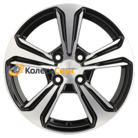 Khomen Wheels KHW1502 (Solaris II) 6x15/4x100 ET46 D54,1  Black-FP