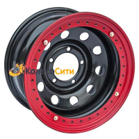 Off-Road Wheels УАЗ 8x16/5x139,7 ET-24 D110  черный с бедлоком (красный)